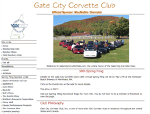 Tablet Screenshot of gatecitycorvetteclub.com